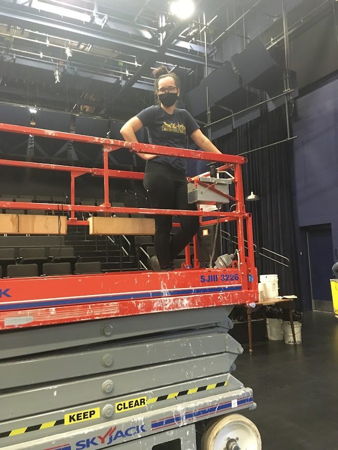 McKenna at work in the Theater