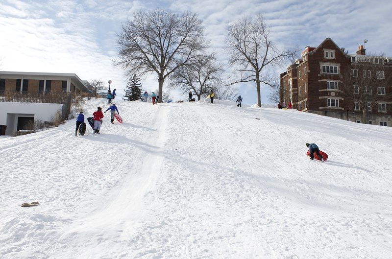 Bell field during winter