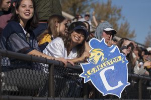 Fans cheering on Knights at a Football game