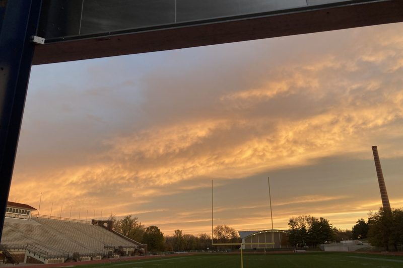 Sunrise over Laird Stadium