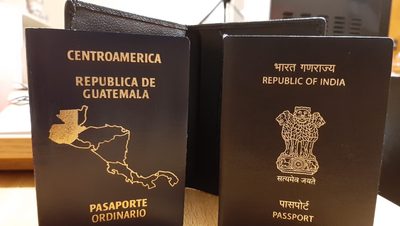 My friend's and my passports