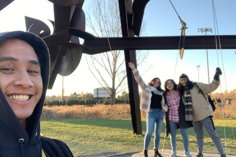My friends and I at the Sculpture Garden