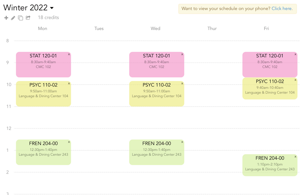 schedule