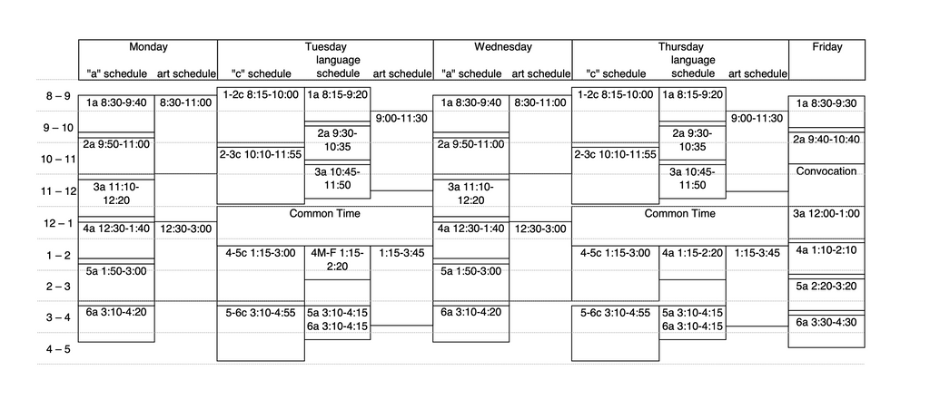 schedule