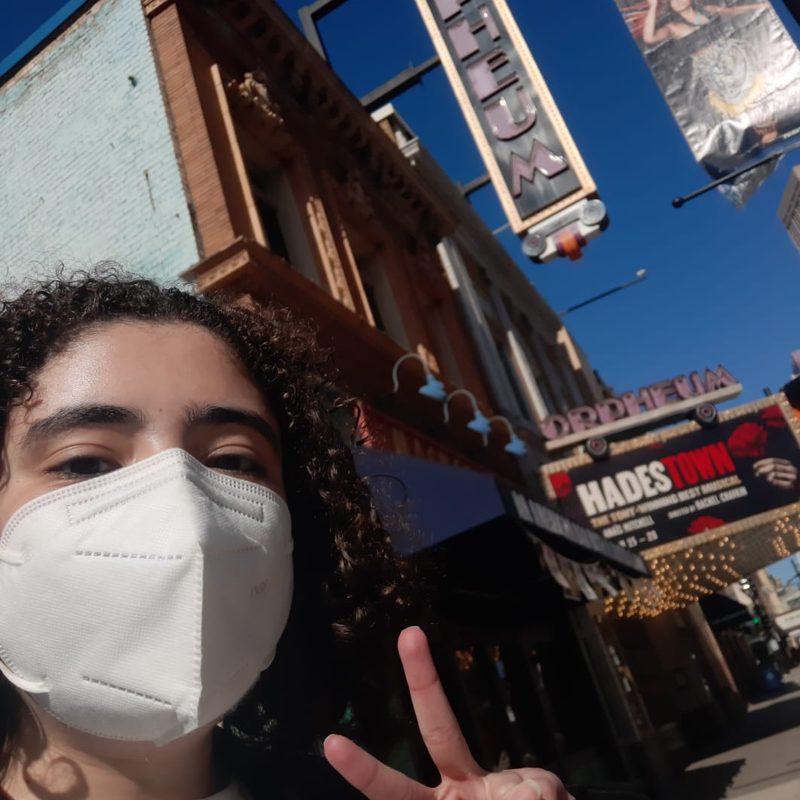 Me in front of the Orpheum Theater.