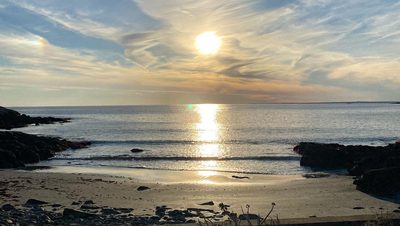 sunset on ocean