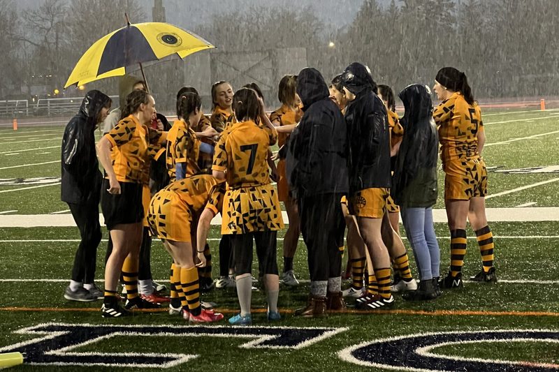 Rugby in the rain