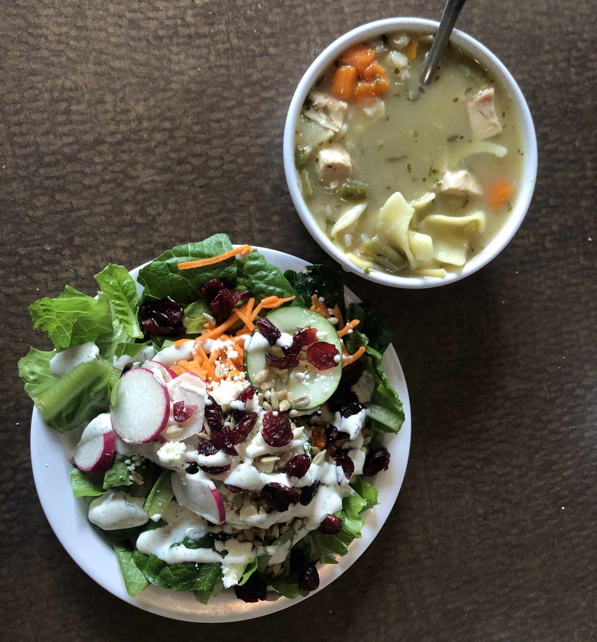 lunch (soup and salad) 
