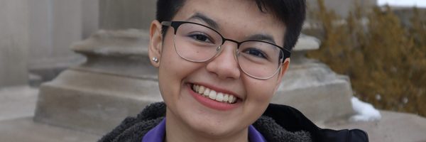 Student smiling