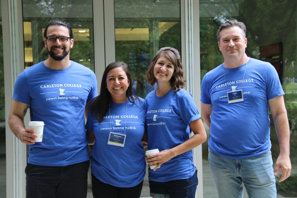 AP teachers with Carleton shirts