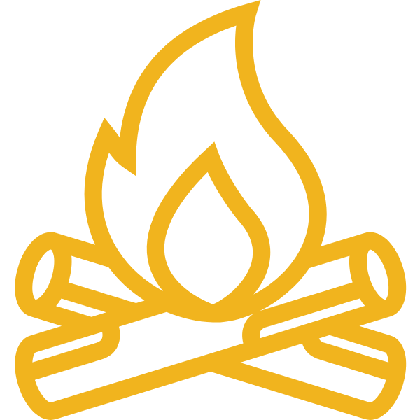 Yellow Campfire Icon