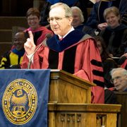 Hugo Sonnenschein, President Emeritus of the University of Chicago delivered the main address of the Inauguration.