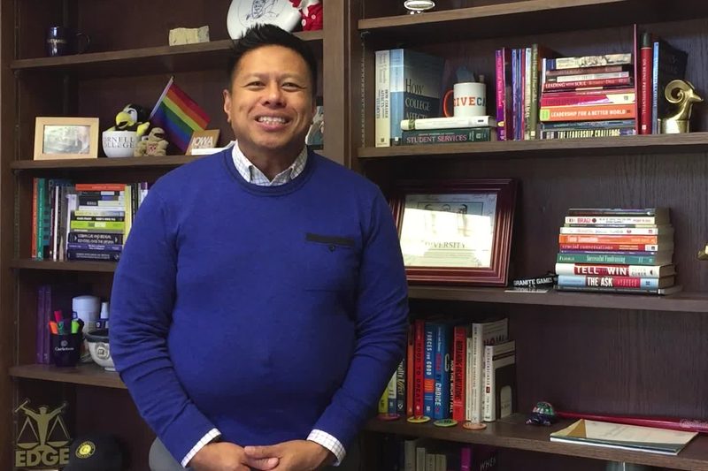 RJ Holmes-Leopold in the Career Center