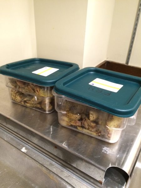Recovered food packed and labeled