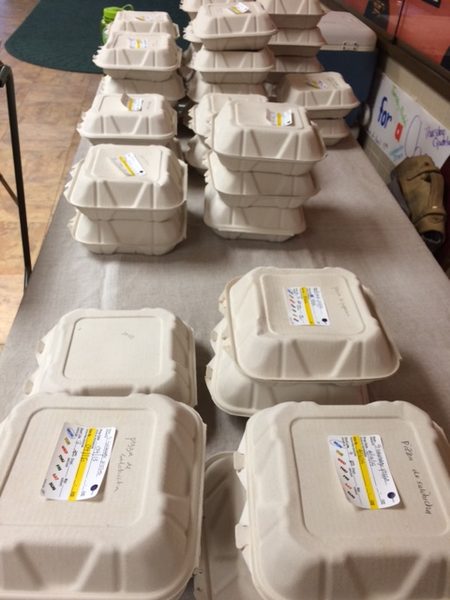 Recovered food in individual servings for Greenvale School