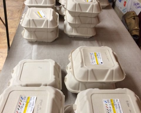 Recovered food in individual servings for Greenvale School