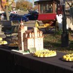 Cake replica of Willis Hall and 500 sesquicentennial cupcakes at Bridge Square October 13