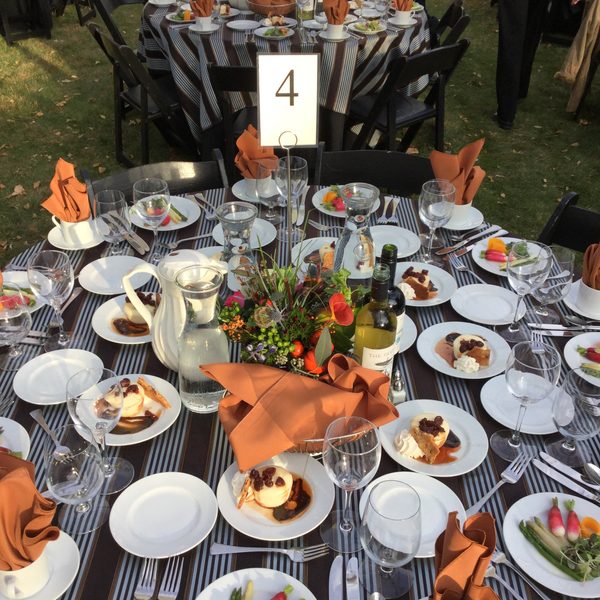 Trustees Dinner under the tent at Nutting House