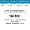 Steak Night at Burton