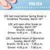 LDC last meal before Spring Break