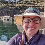 Sophie at Lake Titicaca