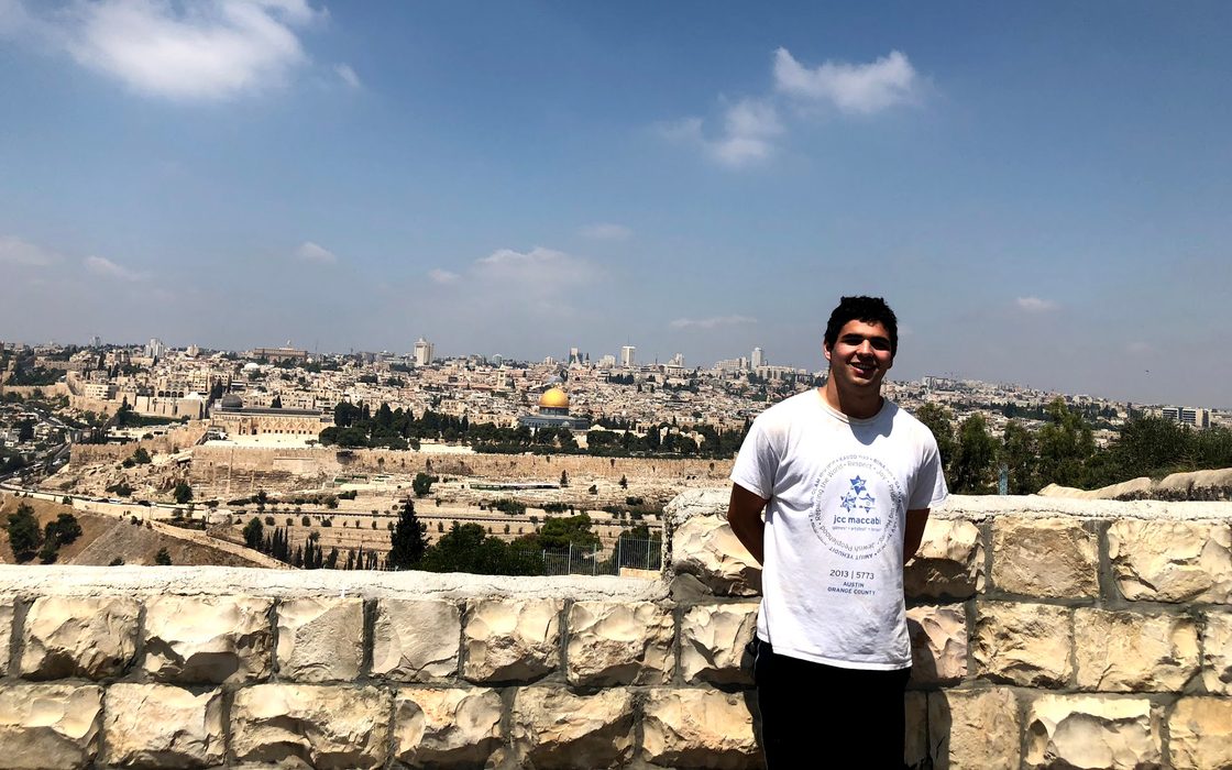 Aaron Forman '21, Paradise Fellowship recipient in Jerusalem