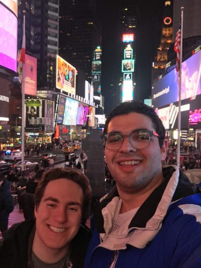 Seth and Aaron on Times Square