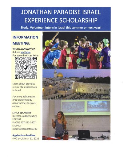 Paradise Israel Scholarship Info meeting