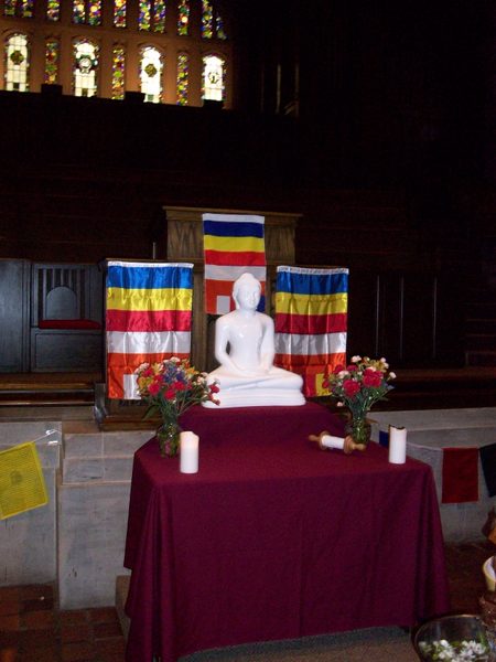 Chapel Altar for Buddhist Vesak Celebration on May 26, 2013