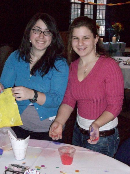 Melissa and Jackie at Purim Celebration, March 2009