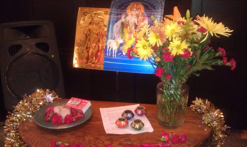 Table decorated for Purim/Holi Celebration on 3/3/12