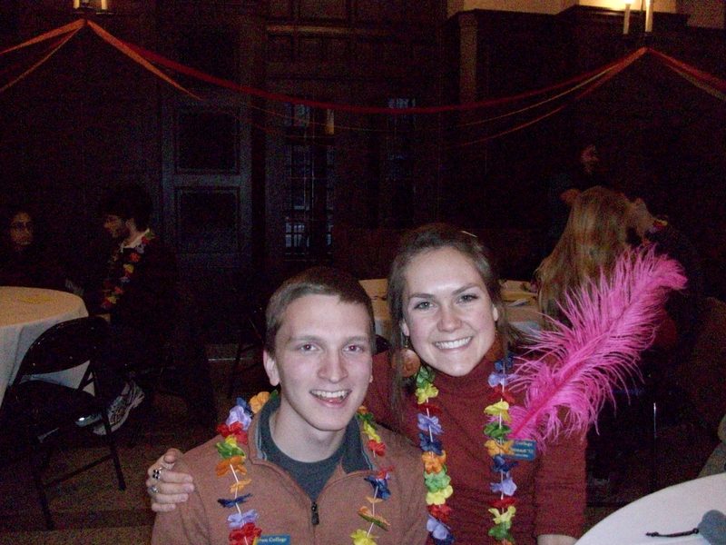 Chaplain's Associates Breanna Tetreault and Matt Weinstein at Purim/Holi Celebration