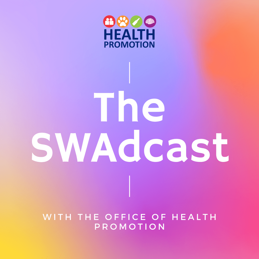 SWAdcast Podcast Cover / Album art, multicolored background with OHP logo