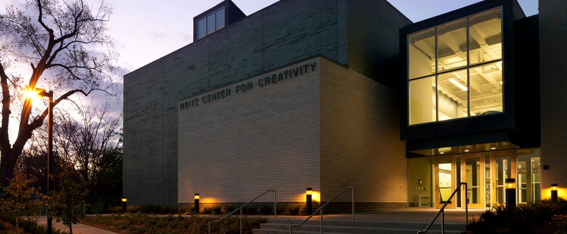 The front entrance of The Weitz Center for Creativity