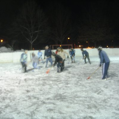 Broomball Action