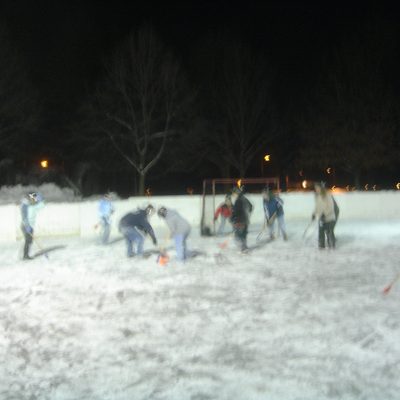 Broomball Faceoff