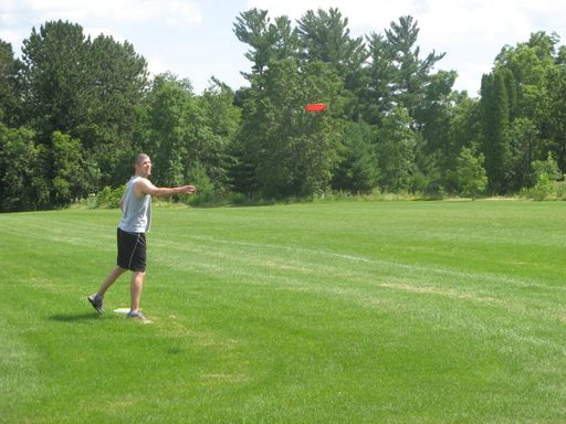 Aaron Chaput plays disc golf