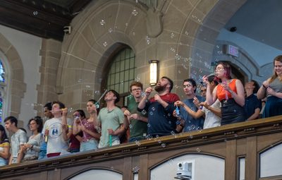 Bubble Brigade at Opening Convocation