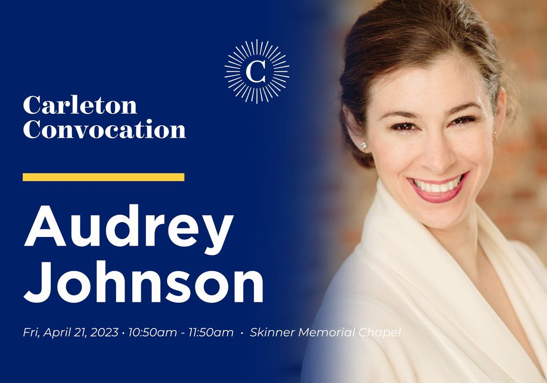 Convocation with Audrey Johnson & Sarah Lockwood Fri, April 21, 2023 • 10:50am - 11:50am (1h) • Skinner Memorial Chapel