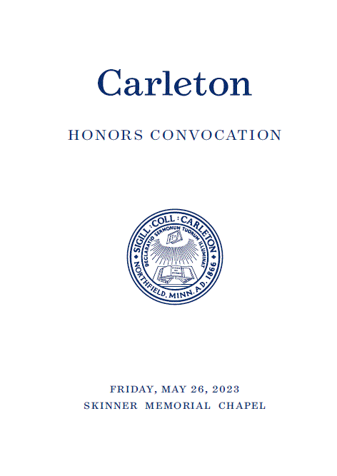 Honors Convocation Program 2023