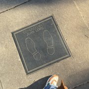 John Lewis' footprints