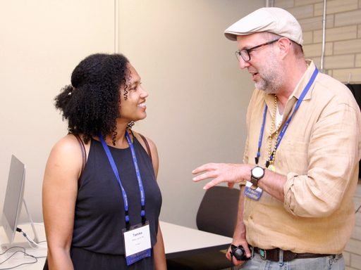 two people having a conversation
