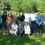 Students and faculty at the Classics picnic.