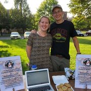 Young Chefs Program Directors, Lena Nyblade and Jack Johnson at Involvement Fair table