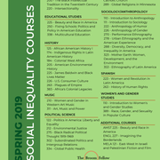 Spring Term 2019 Social Inequality Courses