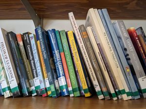 a selection of books from the CCCE bookshelf