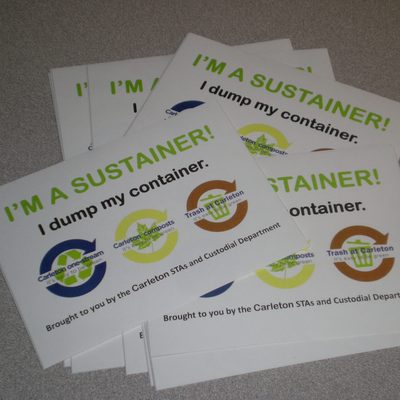 “I'm a Sustainer” stickers