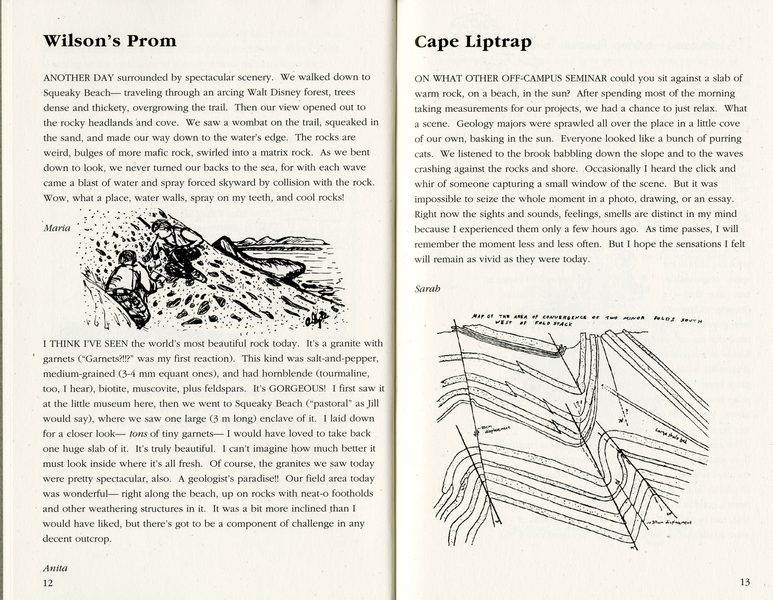 "Tracks Across Australia: Reflections on the Carleton Geology Seminar 1991."