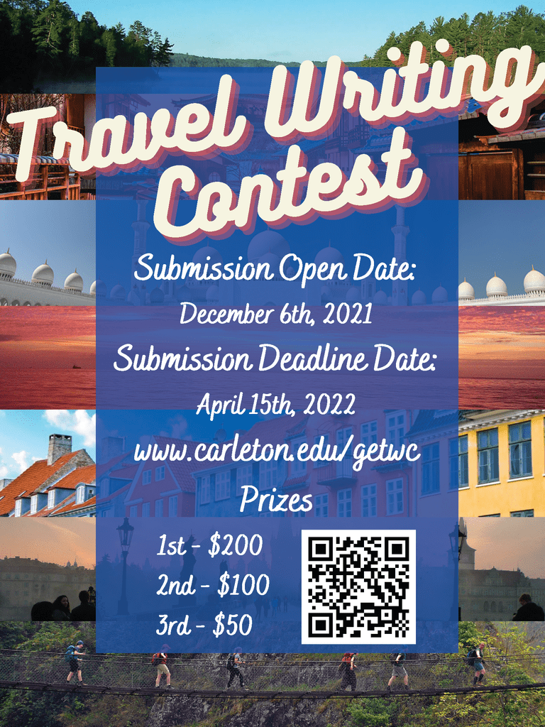Travel Writing Contest poster
