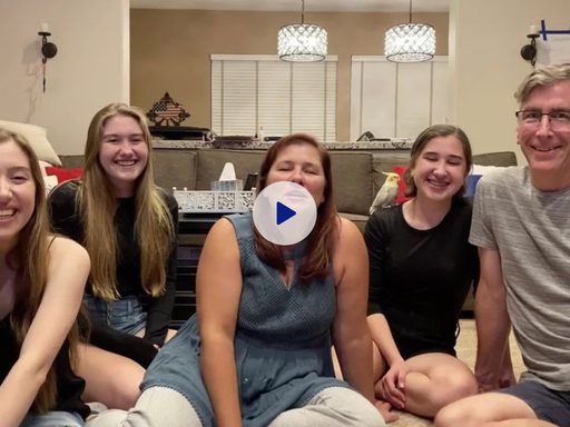 A family records a video